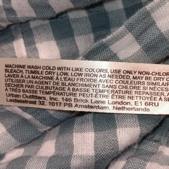 Free People S Teal Gingham Living For This Tunic mini Dress - Picture 6 of 7